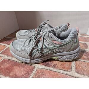 Asics Womens Gel Venture 8 1012B231 Gray Pink Running Shoes Sneakers Size 8